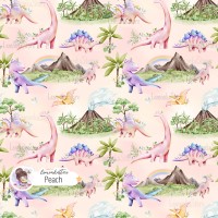 Dinosaurs Girly - Peach