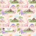 Dinosaurs Girly exclusive seamless pattern - Peach