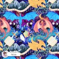 Dragons Fantasy seamless pattern design - Helios