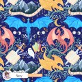 Dragons Fantasy seamless pattern design - Navy [Non-Exclusive]