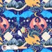 Dragons Fantasy seamless pattern design - Navy [Non-Exclusive]