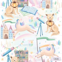 Fairy tale in magic library - Stripe