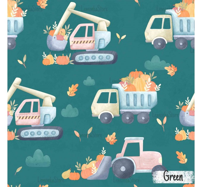 Fall trucks - Green + PNG's