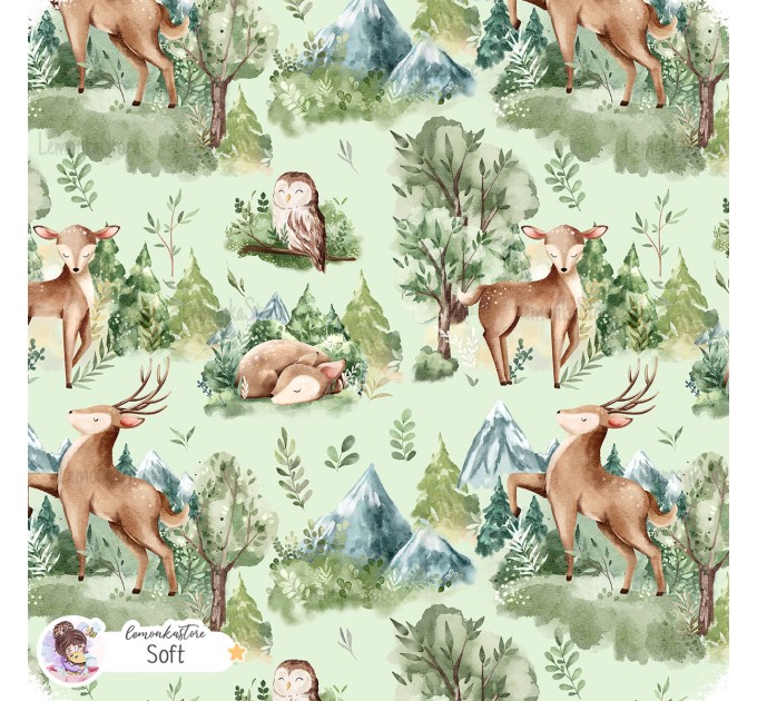 Forest spirit exclusive seamless pattern - Soft