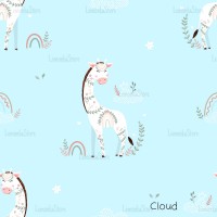 Giraffe Nicole Floral - Cloud