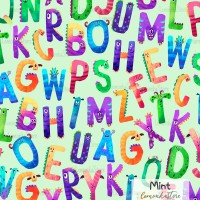 Halloween Alphabet Monsters - Mint