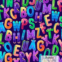 Halloween Alphabet Monsters - Purple