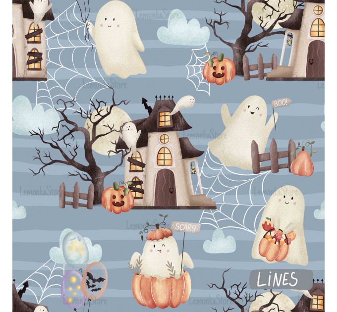 Halloween Ghosts - Lines