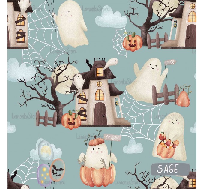 Halloween Ghosts - Sage