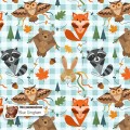 Kite animals exclusive seamless pattern - Blue Gingham