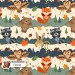 Kite animals exclusive seamless pattern - Forest