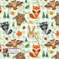 Kite animals exclusive seamless pattern - Green Gingham