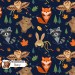 Kite animals exclusive seamless pattern - Navy