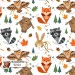 Kite animals seamless pattern - White [Non-Exclusive]