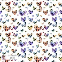 Leopard Hearts Type-4 - White