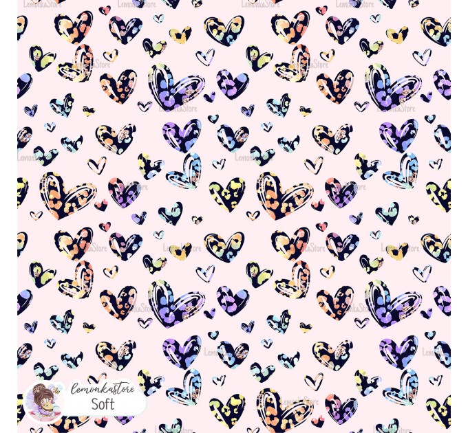 Leopard Hearts Type-5 exclusive seamless pattern - Soft