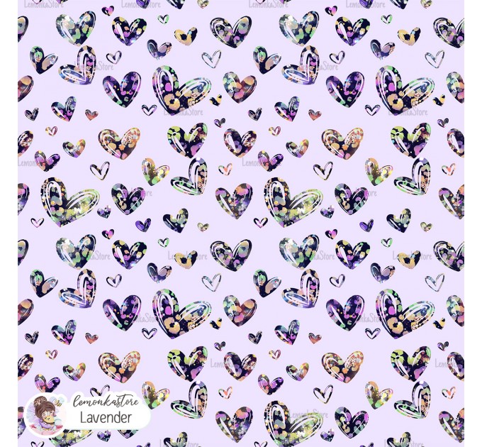 Leopard Hearts Type-6 exclusive seamless pattern - Lavender