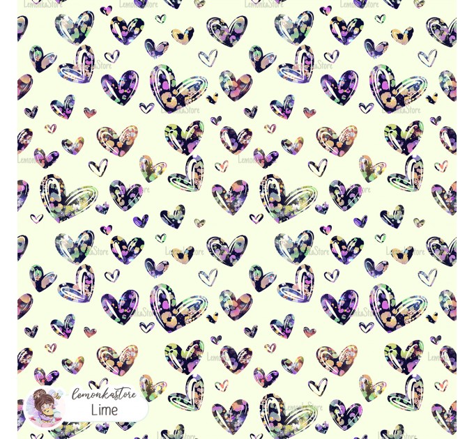 Leopard Hearts Type-6 exclusive seamless pattern