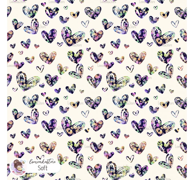 Leopard Hearts Type-6 exclusive seamless pattern - Soft