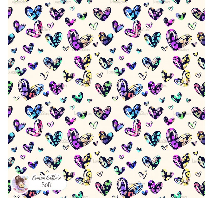 Leopard Hearts Type-9 exclusive seamless pattern - Soft