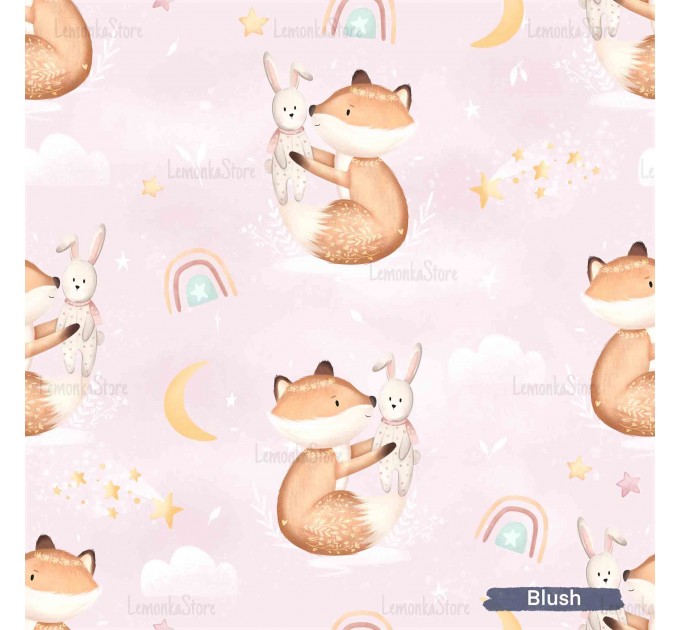 Little Fox with Bunny - Blush