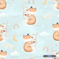 Little Fox with Bunny - Mint
