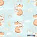 Little Fox with Bunny - Mint