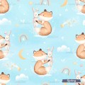 Little Fox with Bunny - Spring