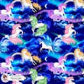 Magical Unicorns exclusive seamless pattern - Moonlight
