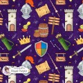 Medieval exclusive seamless pattern - Royal Purple
