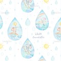 Mice in the raindrops exclusive pattern