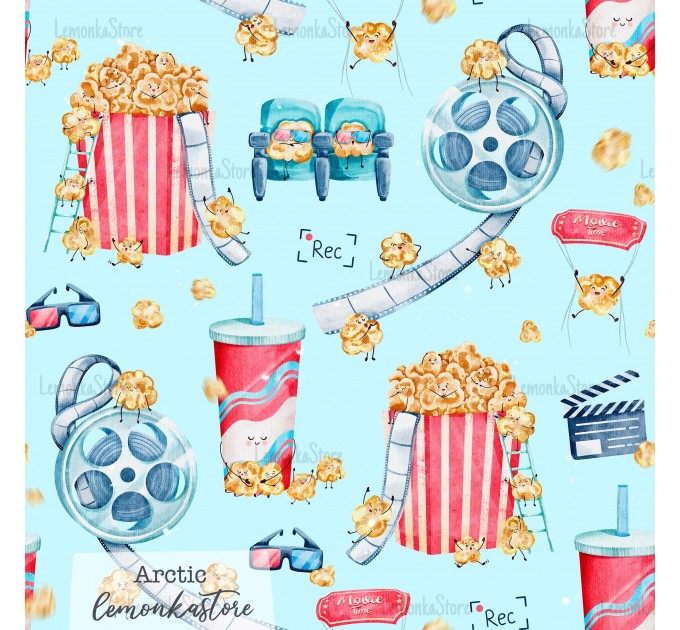 Movie time exclusive seamless pattern - Arctic
