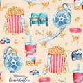 Movie time exclusive seamless pattern - Biscuit