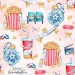 Movie time exclusive seamless pattern - Coral