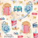 Movie time exclusive seamless pattern - Popcorn