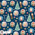 Nutcracker exclusive seamless pattern - Blue
