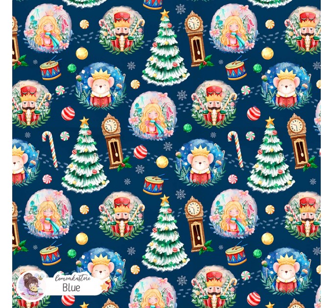 Nutcracker exclusive seamless pattern - Blue