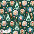 Nutcracker exclusive seamless pattern - Green