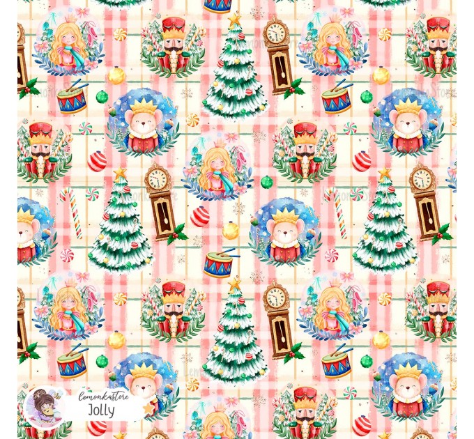Nutcracker exclusive seamless pattern - Jolly