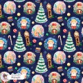 Nutcracker exclusive seamless pattern - Midnight