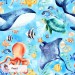 Ocean Story exclusive seamless pattern  - Frost