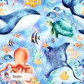 Ocean Story exclusive seamless pattern  - Orchid