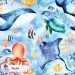 Ocean Story exclusive seamless pattern  - Orchid