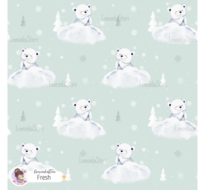 Polar Bear exclusive seamless pattern - Fresh