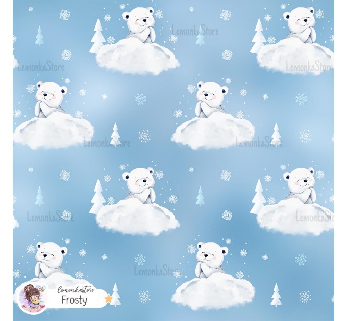 Polar Bear exclusive seamless pattern - Frosty