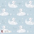 Polar Bear exclusive seamless pattern - Light grey