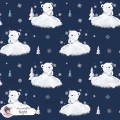Polar Bear exclusive seamless pattern - Night