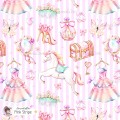 Princess Vibe exclusive seamless pattern - Pink Stripes