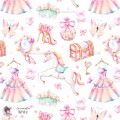 Princess Vibe exclusive seamless pattern - White