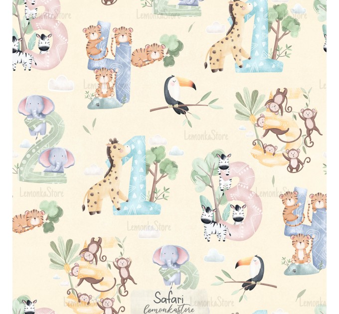 Safari Animals Numbers -  Safari